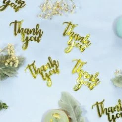 Five Star Scatters Gold THANK YOU Confetti - Jumbo Pk20
