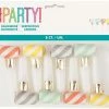 Metero Blowouts & Horns Striped Assorted Blowouts Pk6