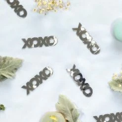 Five Star Silver XOXO Confetti - Jumbo Pk20 Scatters