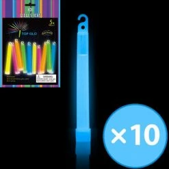 Alpen Glow Sticks & Coloured Flames Glow Sticks Blue | 15cm 10pk