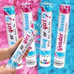 Party Planet Gender Reveal Cannons 2 Blue 2 Pink Baby Gender Reveal