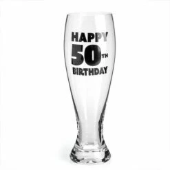 MDI 50th Birthday Beer Glass