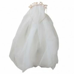 Balloon Agencies Hens / Bride To Be Bride To Be Headband With Veil | Rose Gold