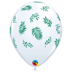 Party Planet Balloons With Leaf Print - Single Or Pack - Helium Filled - Flat