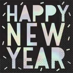Balloon Agencies Happy New Year Lunch Napkins | Iridescent