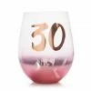 MDI 30th Rose Gold | Stemless Wine Glass Glasses & Gifts