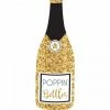 Balloon Agencies Photo Props Giant Chanpagne Bottle | Photo Prop | Glittered Gold