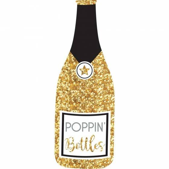 Balloon Agencies Photo Props Giant Chanpagne Bottle | Photo Prop | Glittered Gold