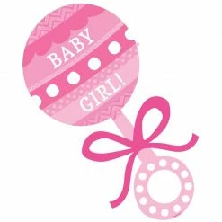 Balloon Agencies Baby Shower - Girl - Plastic Rattle Cutout