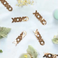 Five Star Rose Gold XOXO Confetti - Jumbo Pk20 Scatters