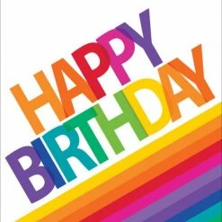 Balloon Agencies Rainbow Happy Birthday Napkins Pk16