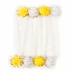 Balloon Agencies Pom Pom Picks Gold & Silver