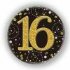 Alpen Sparkling Badge Gold & Black | #16 Sashes, Tiaras & Badges