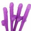 Pecka Products Penis Straws Purple Pk10 Hens Night / Bridal Shower