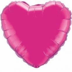 Not Specified Hot PInk Heart Balloon Foil