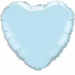 Not Specified Light Blue Heart Balloon Foil Heart Shape Balloons