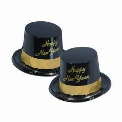 Metero Happy New Year Hat | Top Hat Black Each New Years Eve