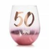MDI 50th Rose Gold | Stemless Wine Glass