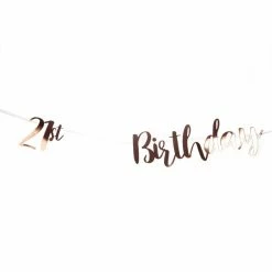 MDI Rose Gold 21st Birthday Banner