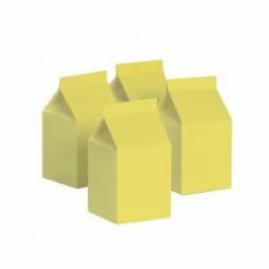 Five Star Loot Bags / Treat Boxes Pastel Yellow Milk Box Pk10