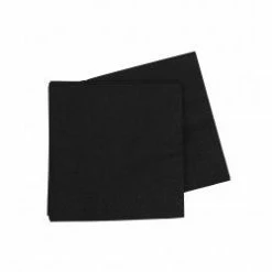 Five Star Black Napkins | Cocktail Napkins | Premium Pk40 Napkins - Cocktail / Beverage