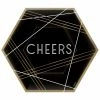 Balloon Agencies Black & Gold Cheers Hexagon Paper Plates
