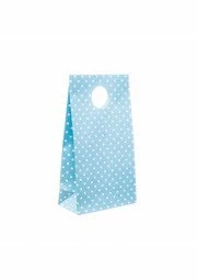 Not Specified Blue Polka Dot Party Bags Pk6 Loot Bags / Treat Boxes