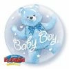 Not Specified Send Balloons Baby Boy Balloon - Bubble With Teddy Inside