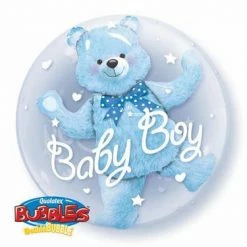 Not Specified Send Balloons Baby Boy Balloon - Bubble With Teddy Inside