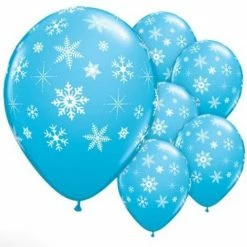 Not Specified Snowflakes Balloon Blue - Single Or Pack - Helium Filled Or Flat Printed Balloons