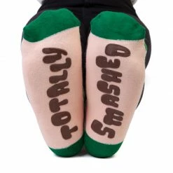 MDI Avocado Socks 'TOTALLY SMASHED' On The Bottom Novelty Socks