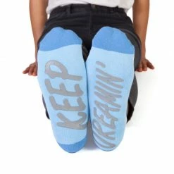 MDI Cloud Socks 'KEEP DREAMIN' On The Bottom Novelty Socks