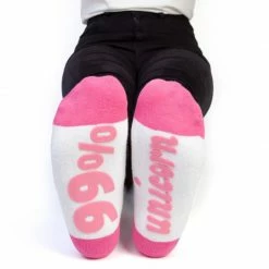 MDI Novelty Socks Unicorn Socks "99% UNICORN' On The Bottom