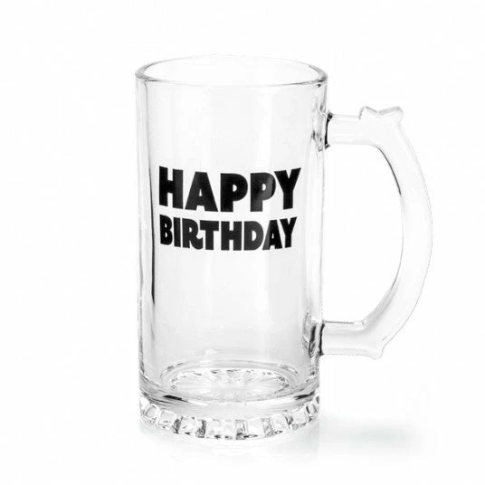 MDI Glasses & Gifts Happy Birthday Glass Beer Stein