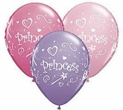 Not Specified Printed Balloons Princess Balloons Assorted - Single Or Pack - Helium Filled Or Flat