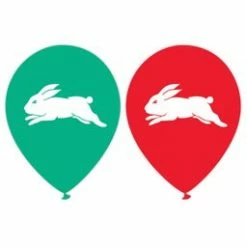 Not Specified NRL | Football Rabbitohs Printed Balloons | NRL Balloons Pack Of 10