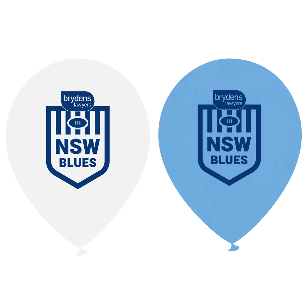 Not Specified State Of Origin NSW Balloons - 10 Pack - Helium Filled Or Flat”