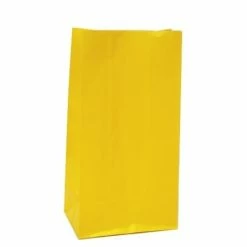 Metero Loot Bags / Treat Boxes Paper Loot Bags - Yellow 12pk