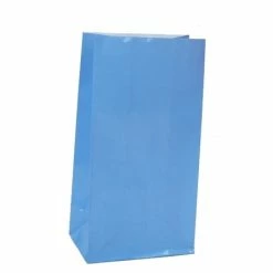 Metero Paper Loot Bags - Light Blue 12pk Loot Bags / Treat Boxes