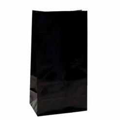Not Specified Paper Loot Bags - Black 10pk