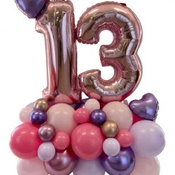 Party Planet Balloon Bouquets Medium Number Balloon With Garland Base