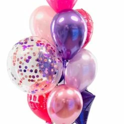 Not Specified Balloon Bouquets Balloon Bouquet - Pink And Purple