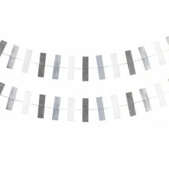 Five Star Garlands Rectangle Shape Garland - Silver & White