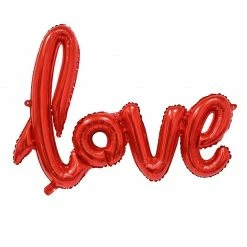Jaz Trading Love Script Foil Balloon Red - Air Fill Only