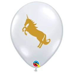 Not Specified Unicorn Balloons Clear - Single Or Pack - Helium Filled Or Flat Printed Balloons