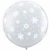 Not Specified Round Snowflakes Clear Balloon 90cm Christmas