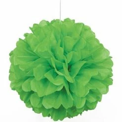 Metero Tissue Paper Puff Ball | Lime Green | 40cm