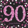 Balloon Agencies 90th Birthday 90th Napkins | Pink & Black