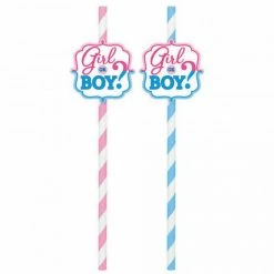 Balloon Agencies Gender Revel Straws | Boy Or Girl Straws