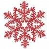 Not Specified Glitter Snowflake Red Hanging Decoration Christmas